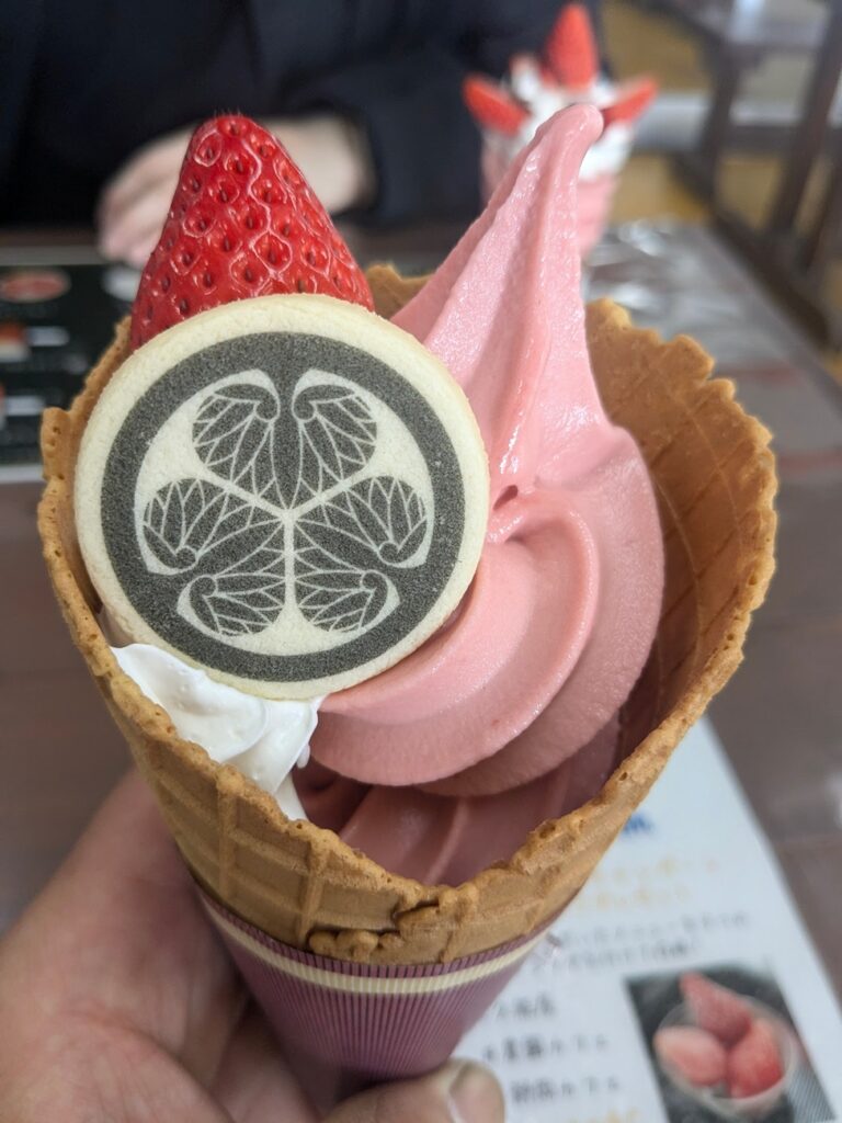 久能山東照宮_イチゴソフトクリーム