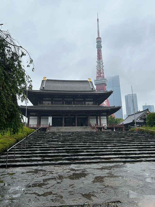 増上寺_大殿_東京タワー