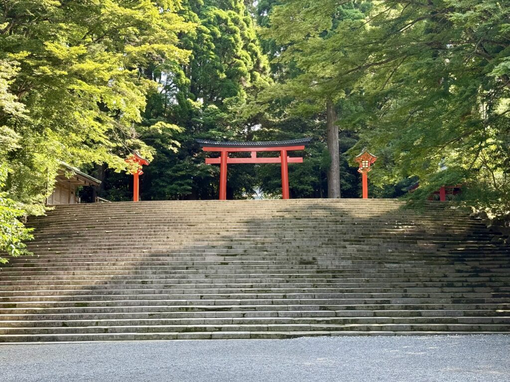 霧島神宮_二の鳥居_青もみじ