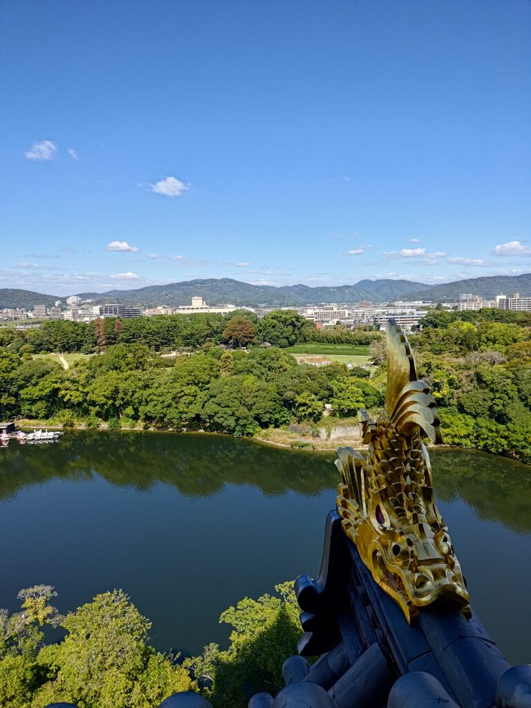 岡山城_天守_最上階_鯱_後楽園