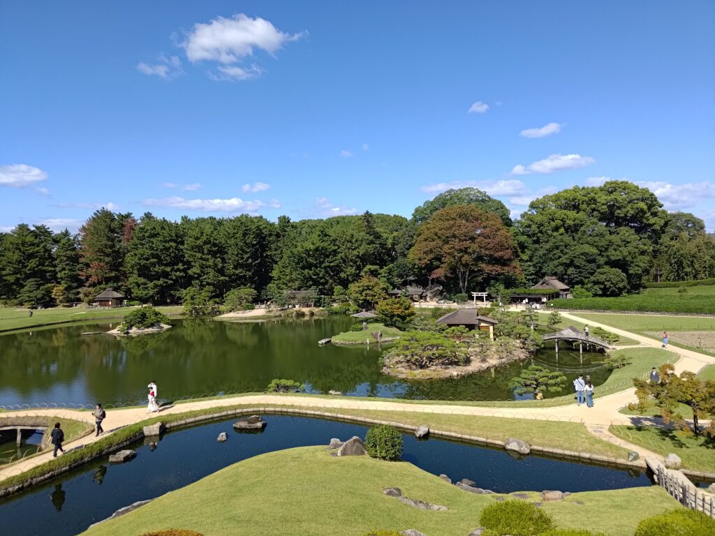 岡山後楽園_築山景観