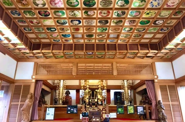 橘寺_往生院_花の天井
