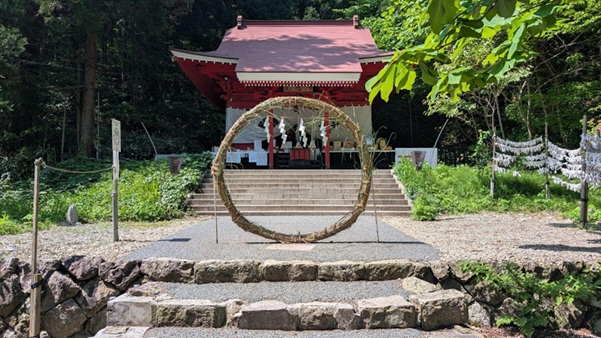 御座石神社_茅の輪くぐり