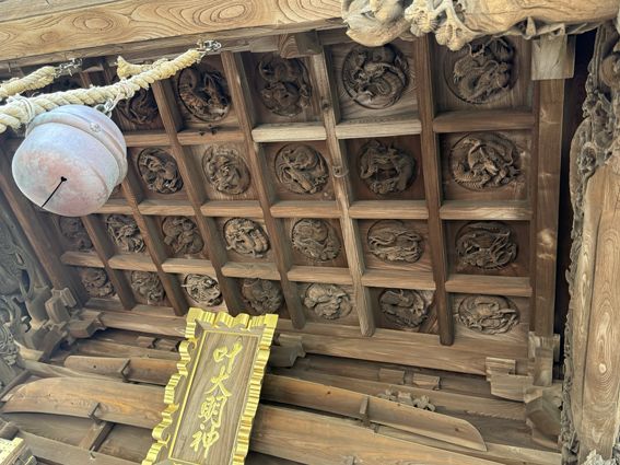 西叶神社_拝殿天井彫刻