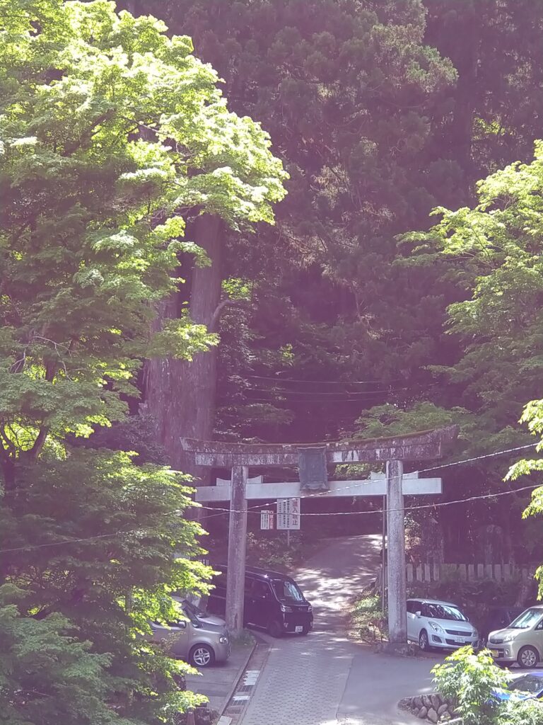 武蔵御嶽神社_滝本駅近くの鳥居