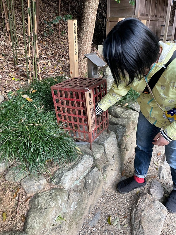 飛鳥坐神社_力石